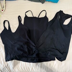 Lululemon Athletica Black Tank Top Set of 3